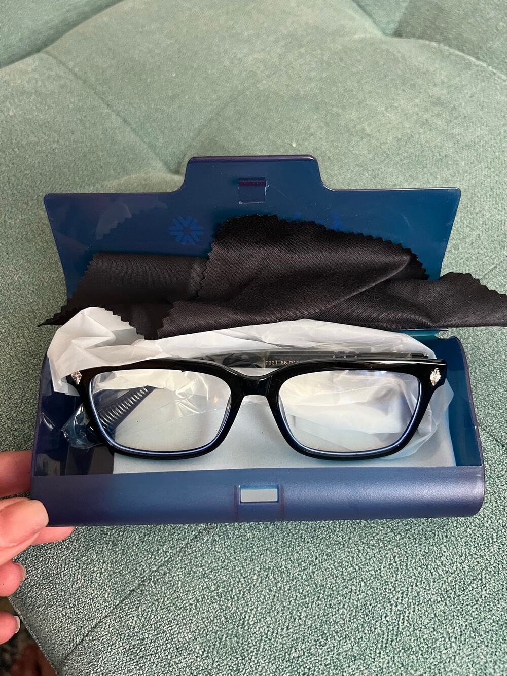 Black Square Frame Eyeglasses 7021 58 Chrome Hearts Style Gothic Cross